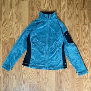 Columbia Warm Fleece Jacket Women’s Blue Green Teal Long Sleeve Interchange M